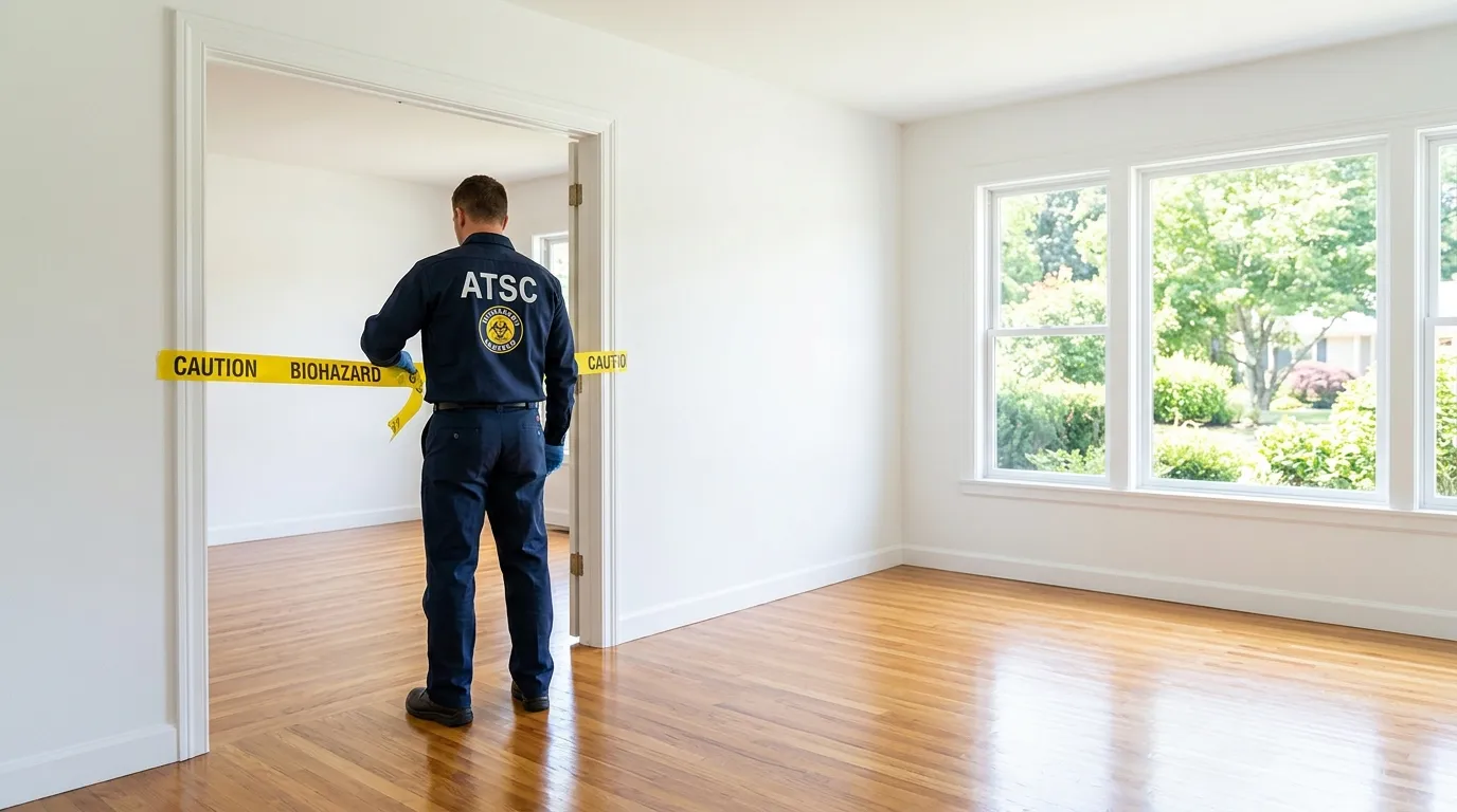 Certified biohazard cleanup crew performing Decomposition Cleanup in San Ramon